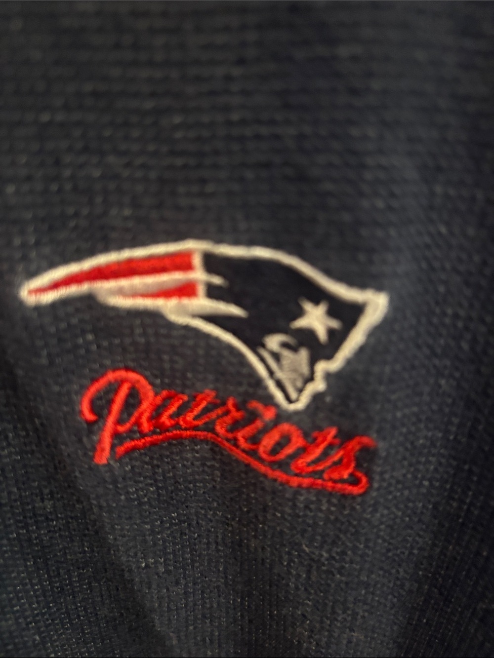 Men's Navy Patriots Polo Shirt with Team Embroidered Logo - Picture 3 of 4